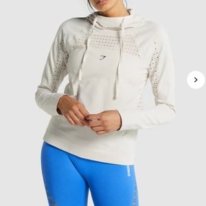 Gymshark NWOT Energy Seamless Hoodie - Cream - XS